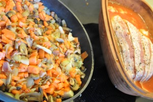 DSC_1167 Kalkunbryst med bacon og tomat i Römertopf