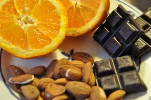 Chokolade biscotti med appelsin og tranebær