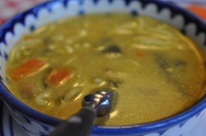 DSC_1409 • nogetiovnen.dk Karrysuppe med kylling, nudler og kokosmælk