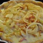 Tærter med kylling - peberfrugt & løg - bacon