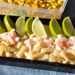 Tunmousse med rejer, asparges og lime