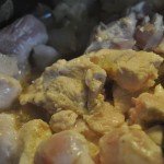 Kalkungryde med ris og champignon – opskrift