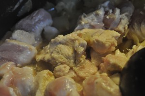 Kalkungryde med ris og champignon - opskrift