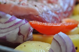 Oksecuvette i ovn med tilbehør - nem opskrift