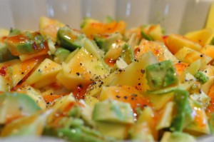 Mangosalat med avocado & chili - mango salat