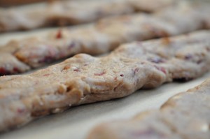 Biscotti med tranebær og marcipan - cantuccini