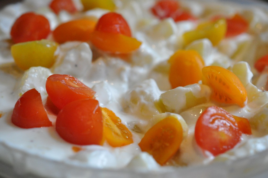 Kartoffelsalat med skyr og a38 - fedtfattig