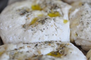 Sandwichbrød med pesto - foccacia boller