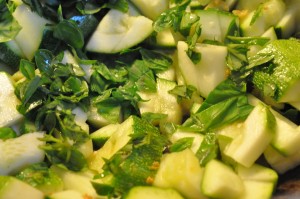 Lasagne med oksekød, squash og gulerødder