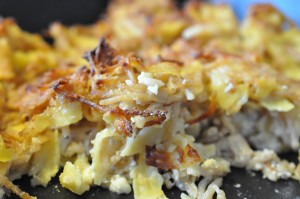 Gratineret spaghetti