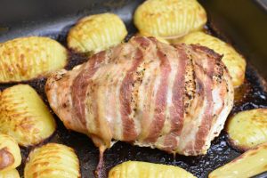 DSC_0411 • nogetiovnen.dk Kalkunsteg i ovn - fyldt kalkunbryst med bacon