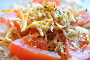 Tomatpizza med chiliost - fastfood på 10 minutter