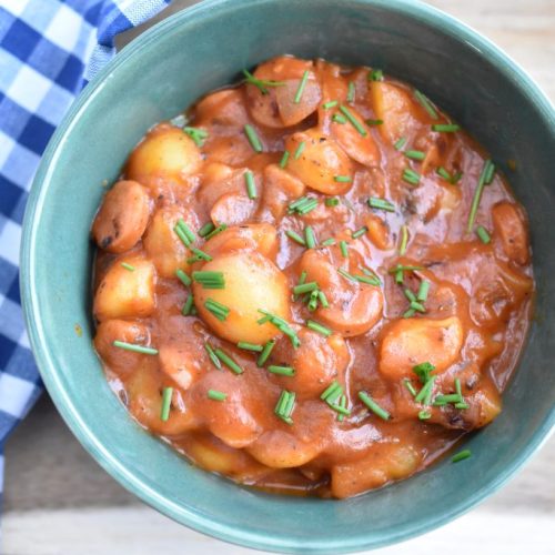 Svensk pølseret - nem opskrift med ketchup