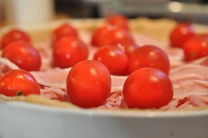 DSC_6663 Tærter med skinke, bacon, peberfrugt & tomat