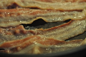 Bacon til æggekage