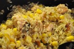 Risret med en rest hamburgerryg - risotto
