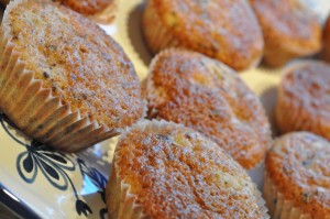 DSC_8634 Svampede banan muffins - bedste bananmuffins med chokolade
