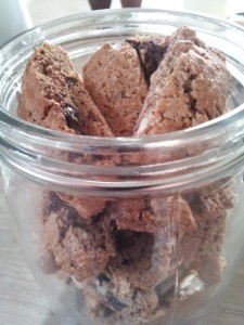 Julebiscotti - biscotti med mandler & chokolade
