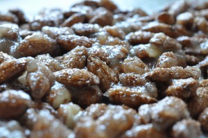 Brændte mandler i ovn - honningristede mandler