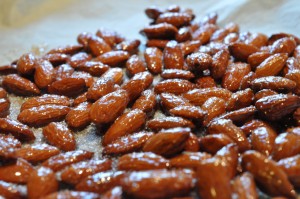 Brændte mandler i ovn - honningristede mandler