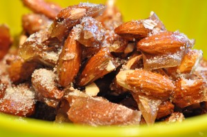 Brændte mandler i ovn - honningristede mandler