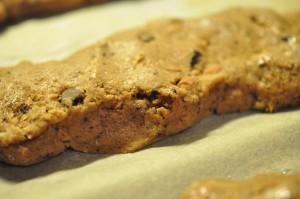 Biscotti med mandler, chokolade og julefornemmelser