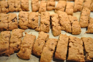 Julebiscotti - biscotti med mandler & chokolade