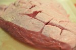 Intervalstegt kalveculotte med hvidløg