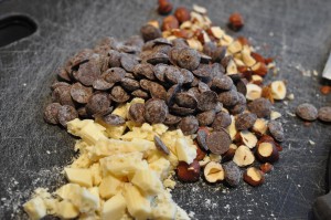 Italienske cantuccini med nødder og chokolade