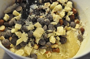 Italienske cantuccini med nødder og chokolade