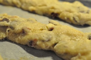 Italienske cantuccini med nødder og chokolade