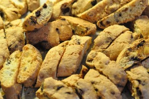 Italienske cantuccini med nødder og chokolade