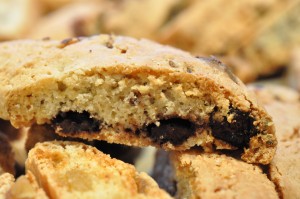 Italienske cantuccini med nødder og chokolade