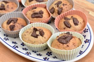 DSC_0279 • nogetiovnen.dk Bananmuffins med olie, brun farin & chokolade