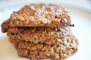 Havregrynscookies med chokolade - opskrift