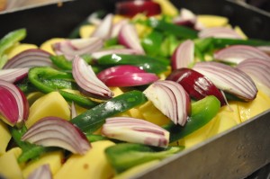 Kyllingeinderfilet i ovn med bacon og kartofler