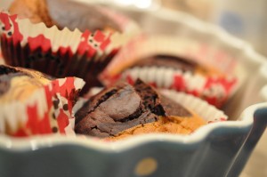 Marmormuffins - marmorkage muffins med Nutella