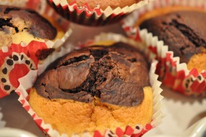 Marmormuffins - marmorkage muffins med Nutella