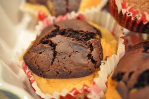 Marmormuffins - marmorkage muffins med Nutella