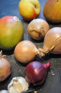Koteletter i karry med mango & kokosmælk