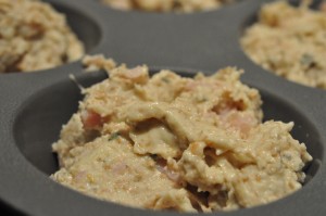 Grove scones med revet ost og skinke