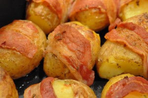 Kartofler i ovn med bacon frække kartofler