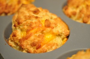 Polenta scones med majsmel og cheddarost