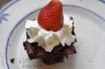 Chokoladekage med chokolade, marcipan og nougat