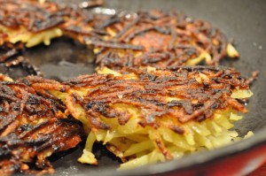 Tournedos med Pommes Rösti og ærter
