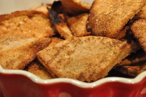 Pita chips - nem brød snack med hvidløg