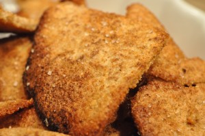 Pita chips - nem brød snack med hvidløg