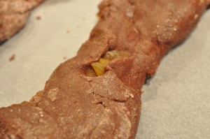 Cantuccini med mandler, chokolade og kakao