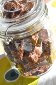 Cantuccini med mandler, chokolade og kakao