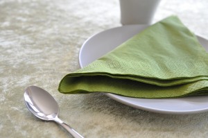 Tallerken med serviet